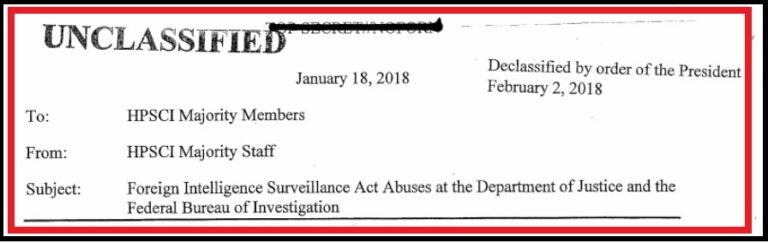 Text Version of HPSCI Memo and WH Cover Letter - The Last Refuge