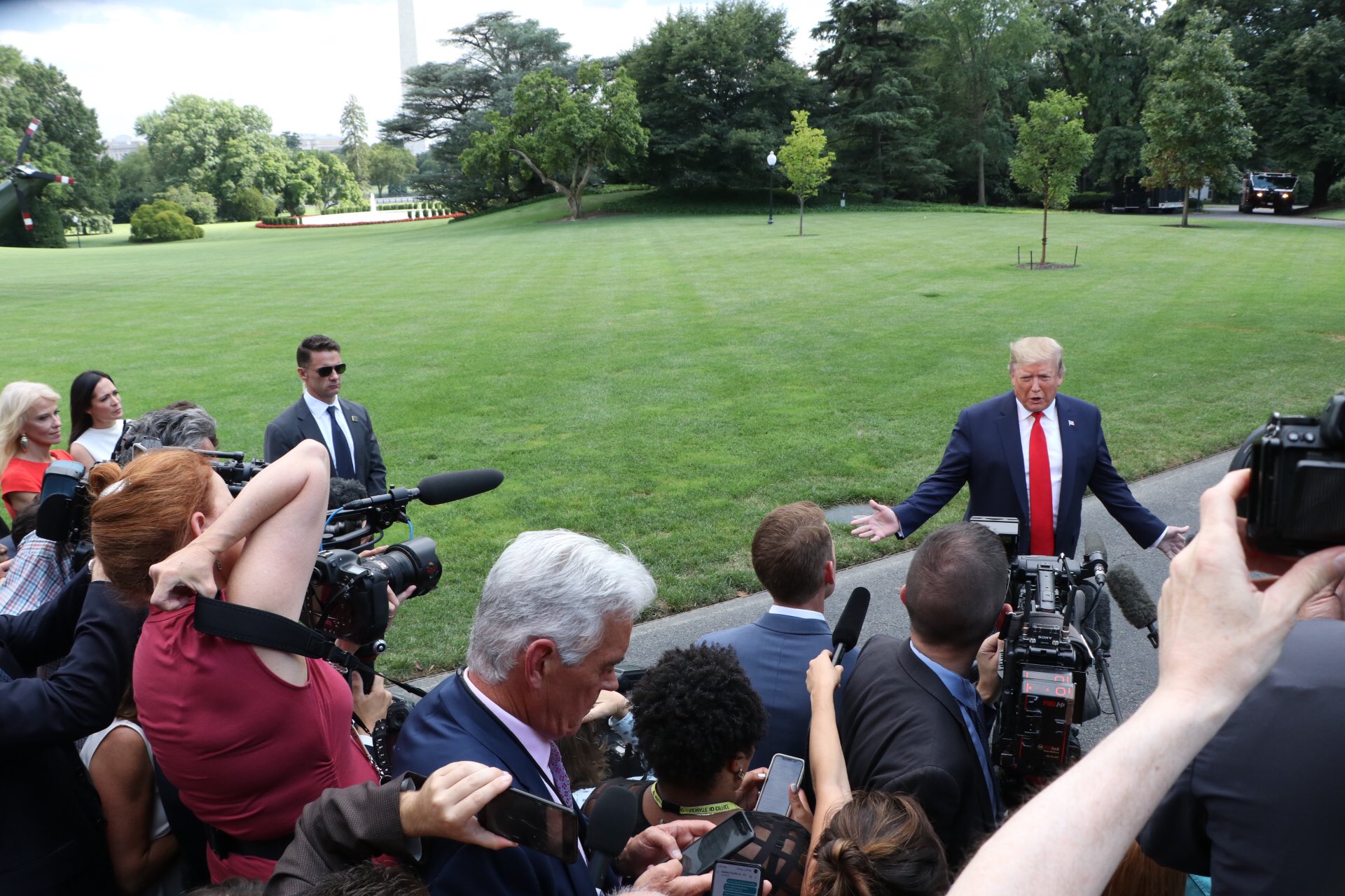 NextImg:Chopper Presser - President Trump Impromptu Remarks Departing the White House - The Last Refuge