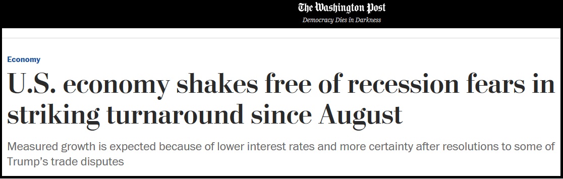 Forced by Reality - The Washington Post Cancels the Recession... - The ...