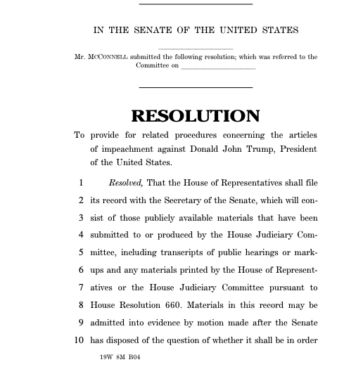 Mitch McConnell Presents Draft Senate Rules Resolution... - The Last Refuge