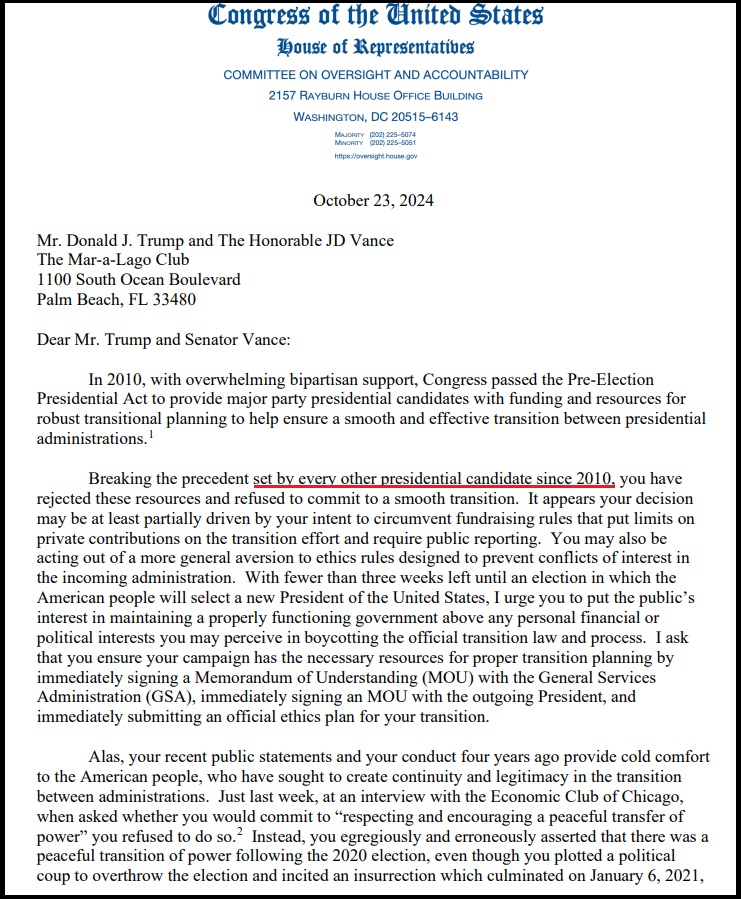 NextImg:Top Democrat on House Oversight Committee, Jamie Raskin, is Furious President Trump Will Not Repeat 2016 Transition Mistakes in Trusting Government - The Last Refuge