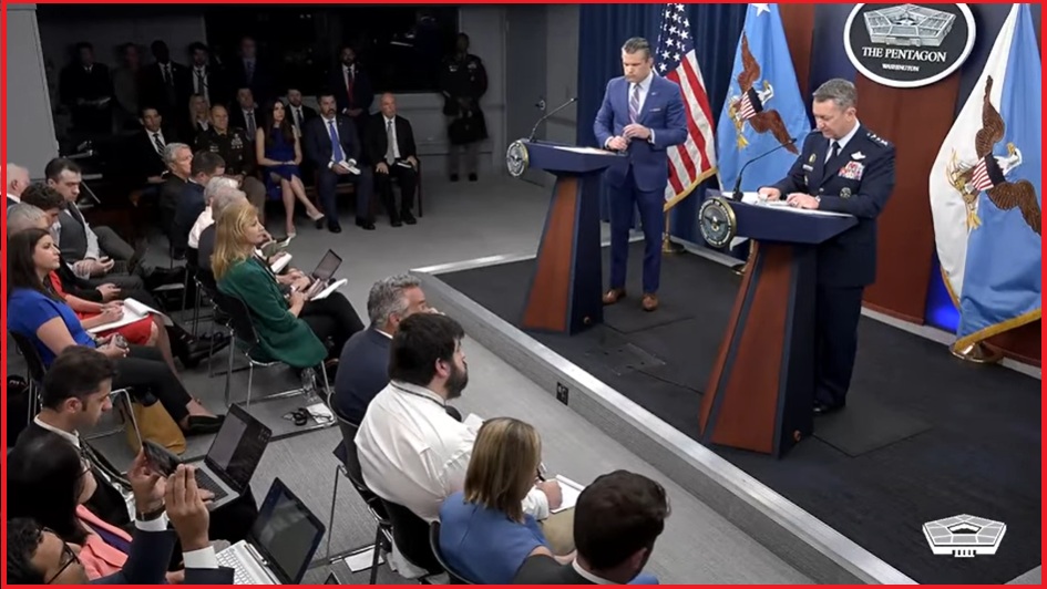 NextImg:Secretary Pete Hegseth and Air Force Gen. Dan Caine Hold a Pentagon Press Briefing - The Last Refuge