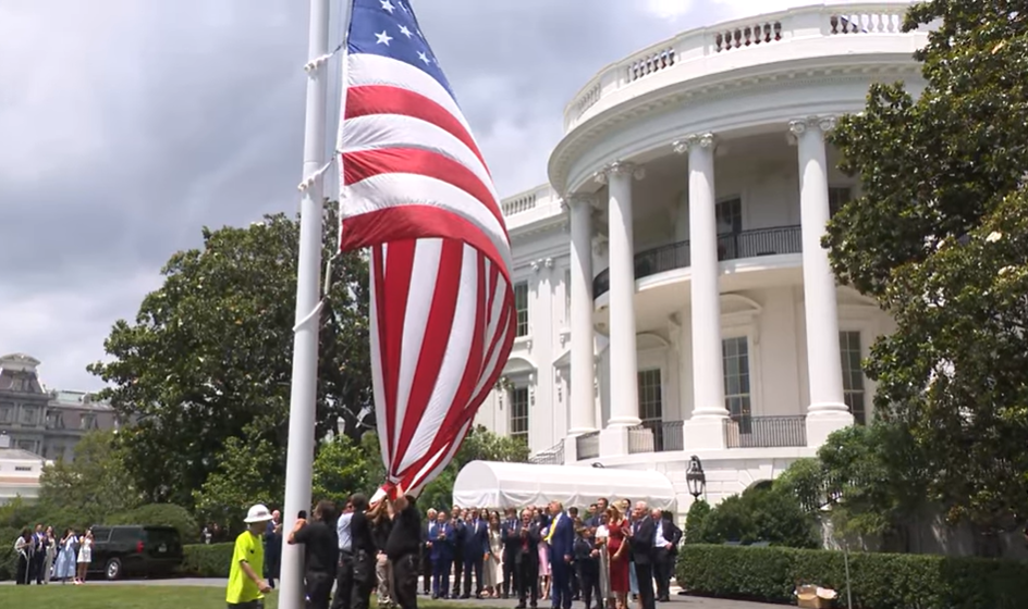 NextImg:President Trump Participates in New Flag Raising at White House - The Last Refuge