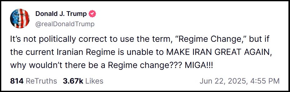 NextImg:Karoline Leavitt Responds to Questions About President Trump's "Regime Change" Suggestion - The Last Refuge