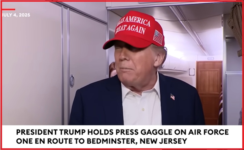 NextImg:President Trump Impromptu Press Gaggle Aboard Air Force One - Post July 4th Celebrations - The Last Refuge