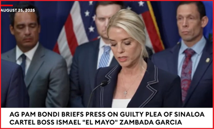 NextImg:AG Pam Bondi Holds a Press Conference After Sinaloa Cartel Boss Pleads Guilty - The Last Refuge