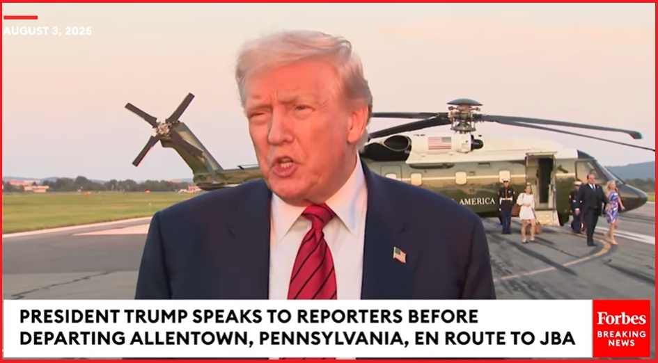 NextImg:President Trump Holds Impromptu Press Conference, Returning to Washington DC - The Last Refuge