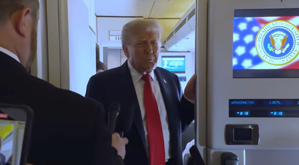 NextImg:President Trump Holds AF1 Press Gaggle Heading to Alaska - The Last Refuge