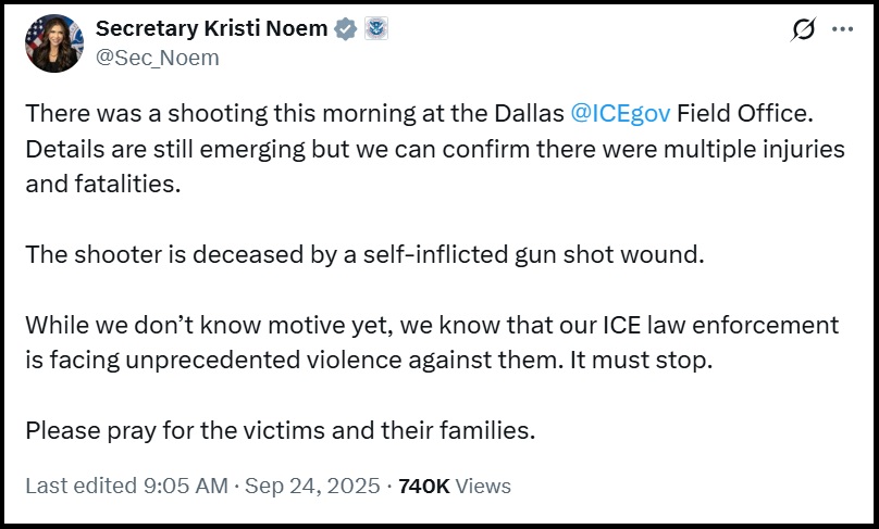NextImg:Sniper Fires into ICE Building in Dallas Texas - One Detainee Killed, Two Wounded - The Last Refuge