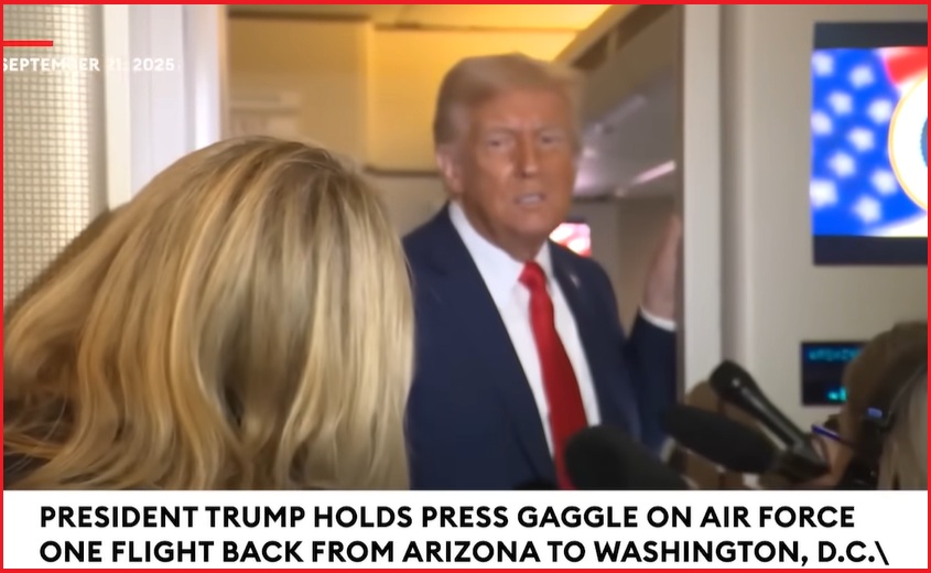 NextImg:President Trump Holds Impromptu Presser Aboard Air Force One - The Last Refuge