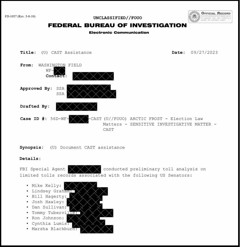 NextImg:FBI Reveals Evidence that Jack Smith Used "Arctic Frost" to Spy on Congress - The Last Refuge