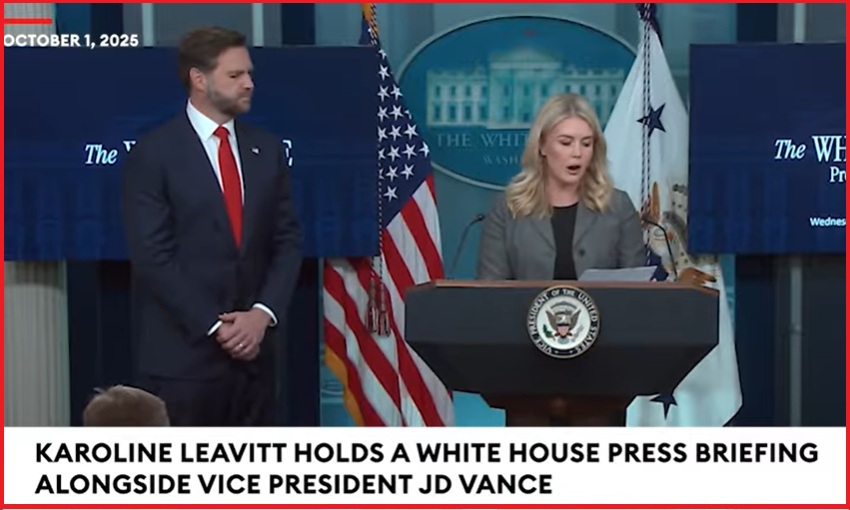 NextImg:Press Secretary Karoline Leavitt and Vice President JD Vance Hold a Press Conference - The Last Refuge