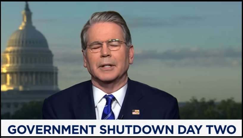 NextImg:Treasury Secretary Scott Bessent Outlines Ramifications of Dem Shutdown Day #2 - The Last Refuge