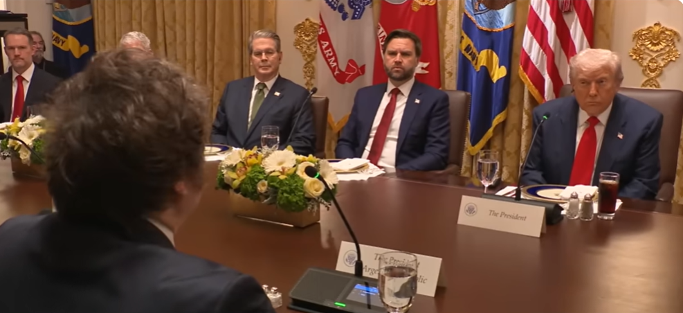NextImg:President Trump Meet with Javier Milei after U.S. Structures $20 Billion Currency Swap - The Last Refuge