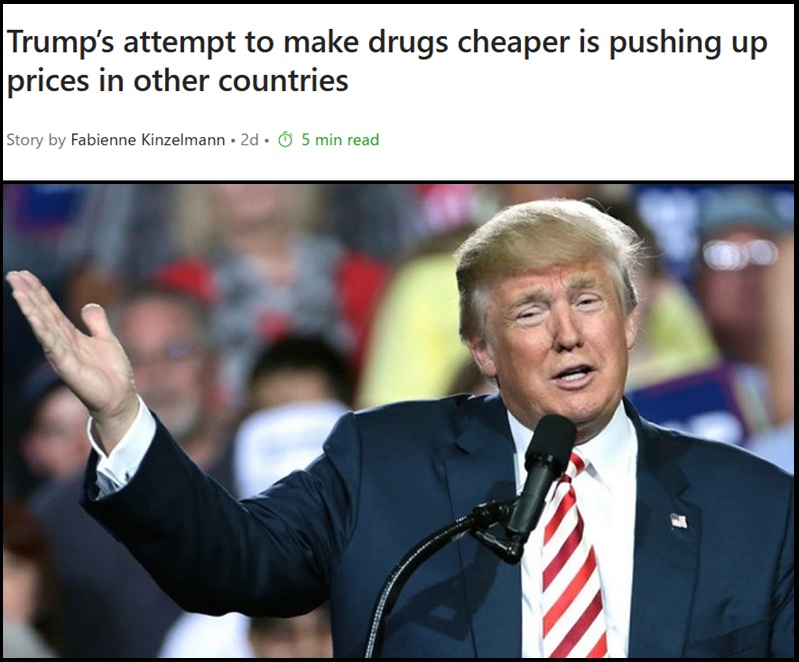 theconservativetreehouse.com - Europe Furious as U.S. Subsidy Ends - President Trump's Demand for Lower Rx Prices Means Immediate European Price Increases