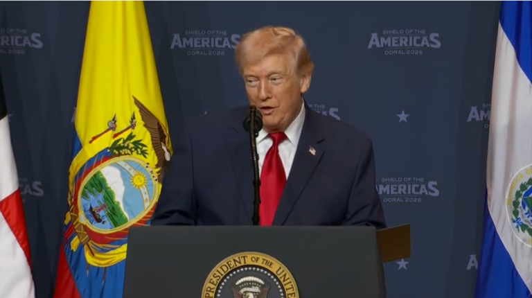 President Trump Delivers Remarks at Shield of The Americas Summit - The ...
