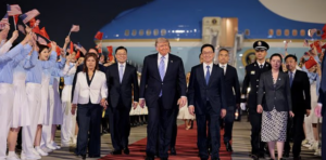 President Trump Arrives in Beijing for Strategically Significant ...