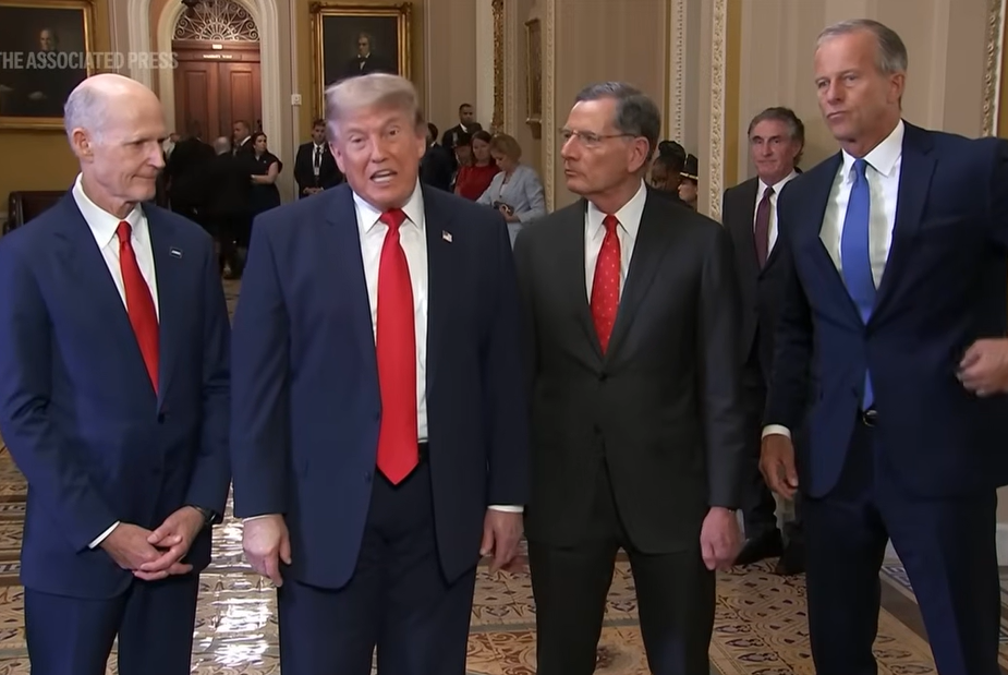 President Trump Delivers Brief Remarks to Press Following Meeting with GOP Senators