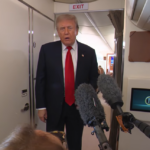 President Trump Gives Impromptu Press Remarks Aboard Airforce One